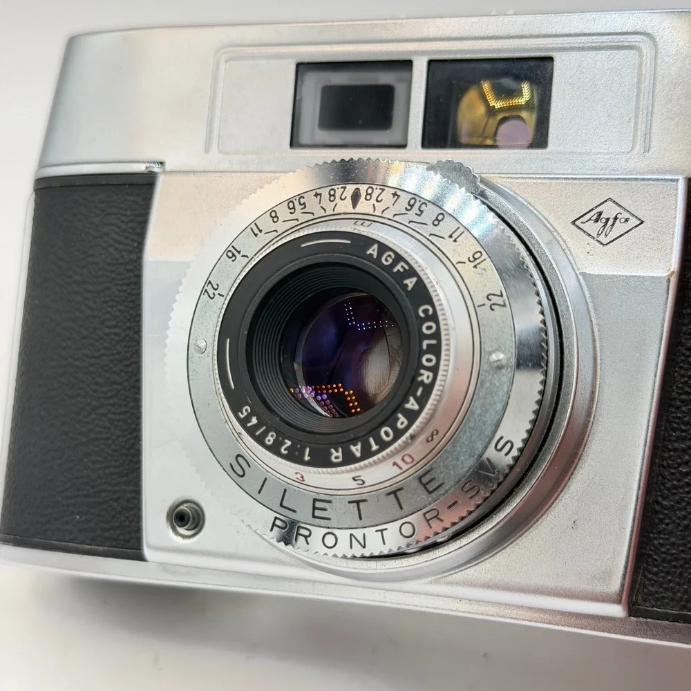 Agfa Silette 35mm Film Camera Color-Apotar 2.8 45mm Lens Prontor-SVS Germany